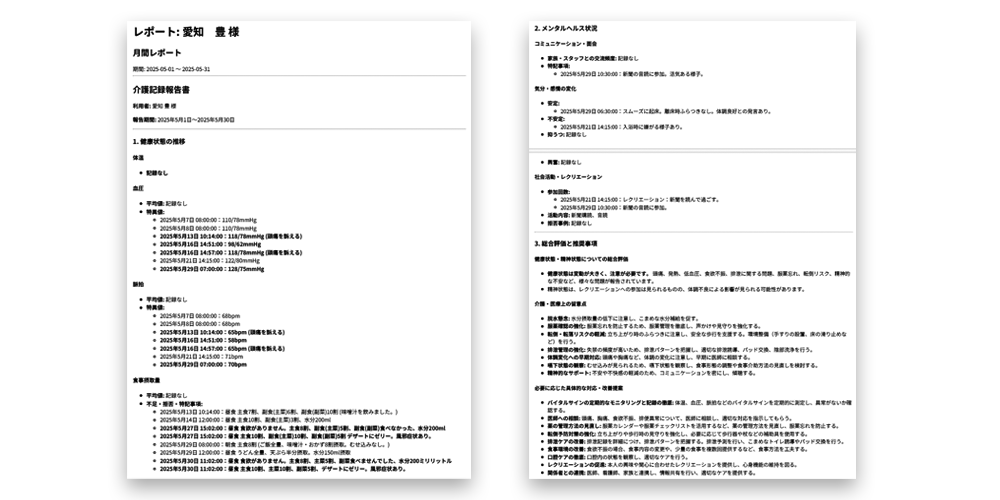 AIレポート - 定量・定性データの可視化